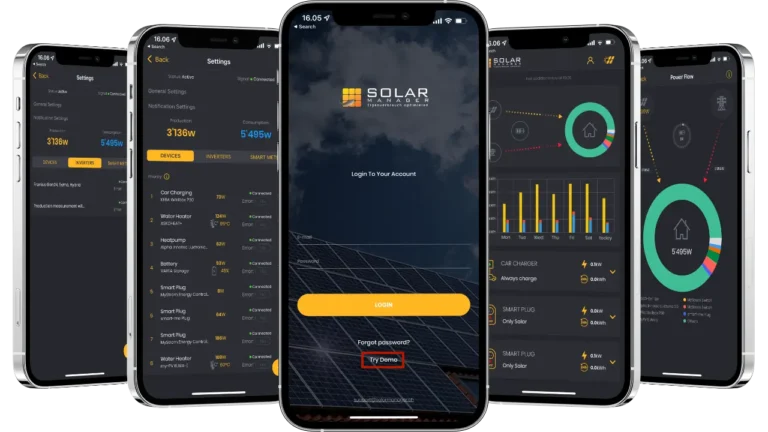 Solar Manager iPhone Demo Mockup